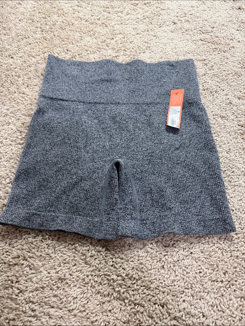 Colsie High-Waist Knit Shorts in Heather Gray
